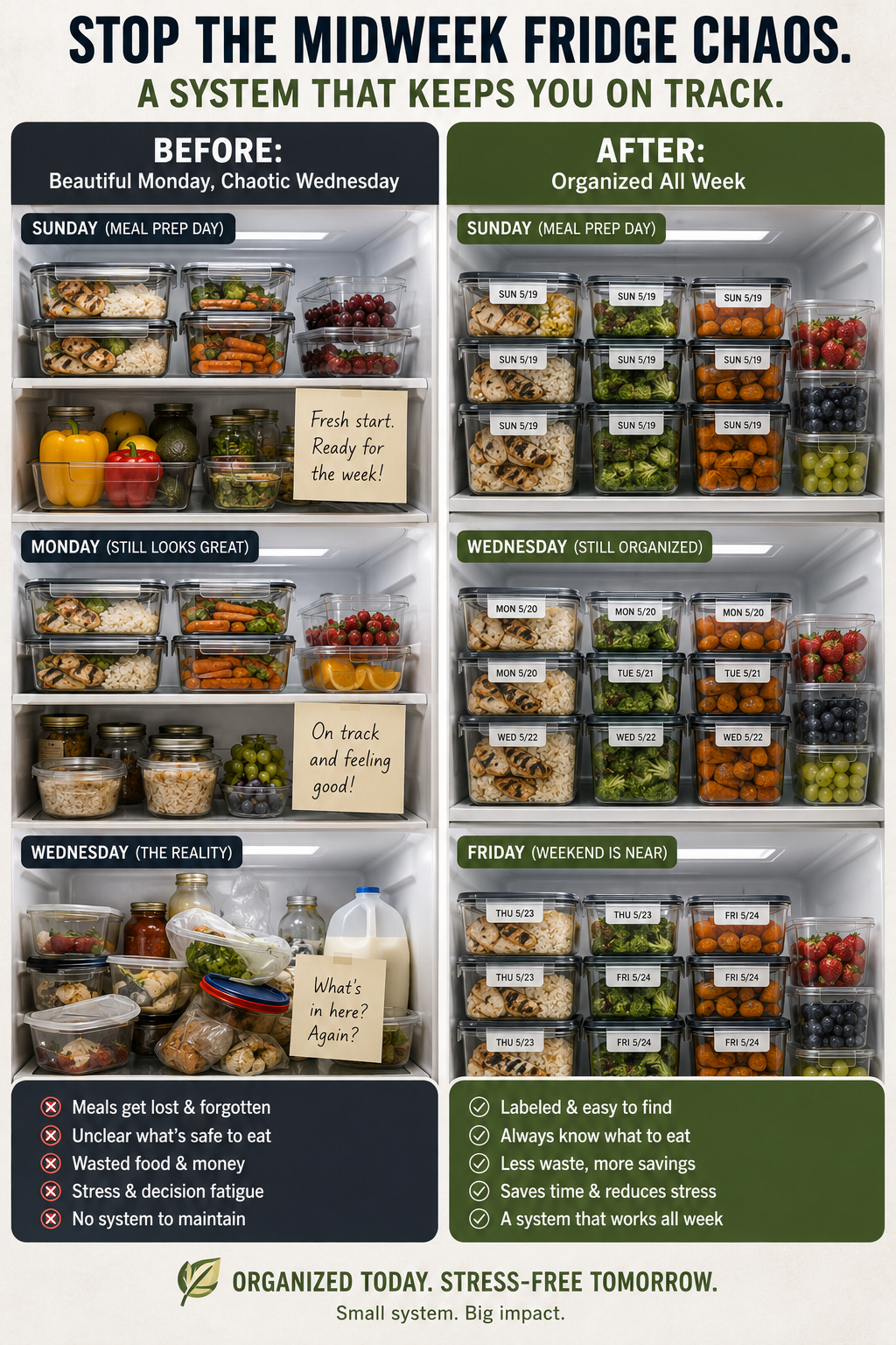 Meal Prep Containers Get Messy By Wednesday? This System Prevents It