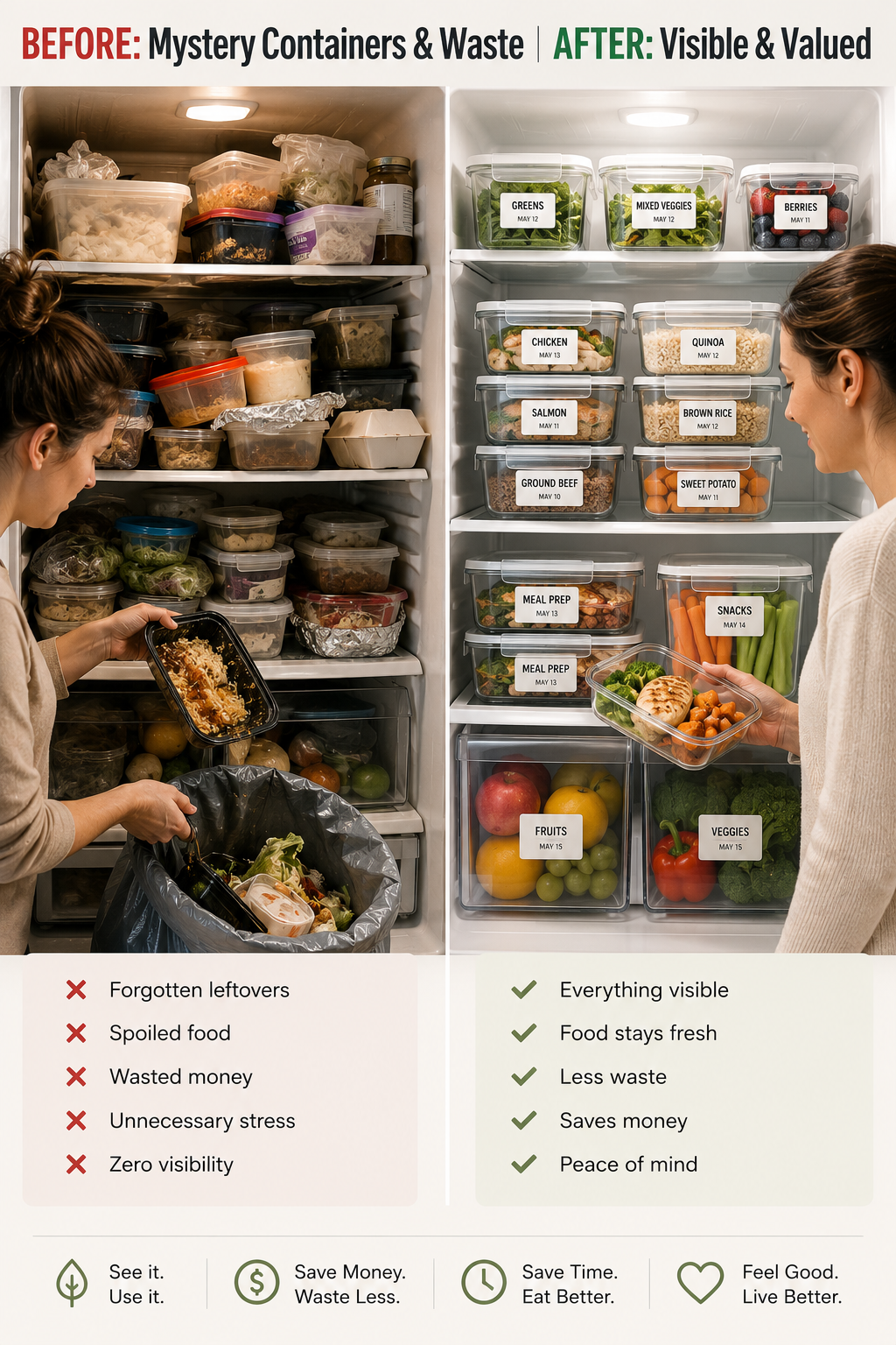 Mystery Containers in Your Fridge? Transparent System Stops Food Waste TODAY
