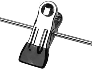 Szxc 2 Pack 4 Tier Skirt Pants Hangers Adjustable Clips Closet Organizer | Chrome frame with black vinyl, non-slip, durable clip hangers for pants & skirts,Space Saving Closet Organizer