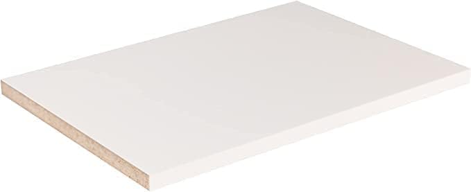 White Cabinet Shelves Melamine 1/2'' Thick, Custom, Cut to Size. (16'' Depth x 17' Inches Length)