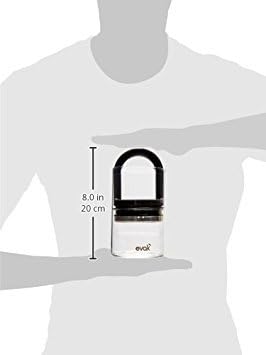 Prepara Evak Classic Airtight Glass Storage Container, Black, Medium (6" x 3.7", 0.5 LB) — Borosilicate Glass with Twin-Valve Lid, Keeps Coffee, Spices & Dry Goods Fresh, BPA-Free