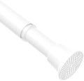 Tension Curtain Rod,31-62 Inches White Shower Rod | No Drilling Installation,11 lbs Max Load,7/8inch Spring Rod Diameter, Adjustable for Doorway, Closet, Kitchen,Bathroom