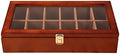 Solid Wood Storage Box with 12 Compartments & Glass Sunroof - Versatile Organizer for Home, Office, Crafts & Toys - Stylish, Durable & Space-Saving Solution