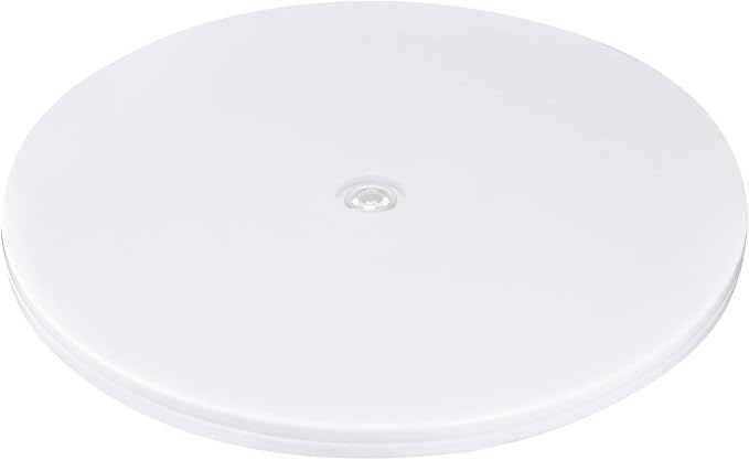 MECCANIXITY 12inch Rotating Swivel Stand with Steel Ball Bearings Lazy Susan Base Turntable for Kitchen Corner Cabinets, White