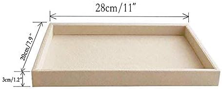Premium Grade Multi Function Beige Velvet Jewelry Collection Accessaries Organization Tray Display Show Tray Home Store Drawer Divider Insert Closet Organizer
