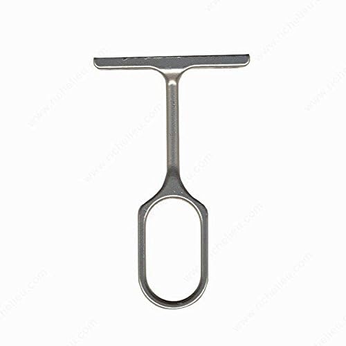 Closet Rod Kit - Oval Rod, 92 inch (2337mm) long with 6 end caps and center support. (Matte Nickel)