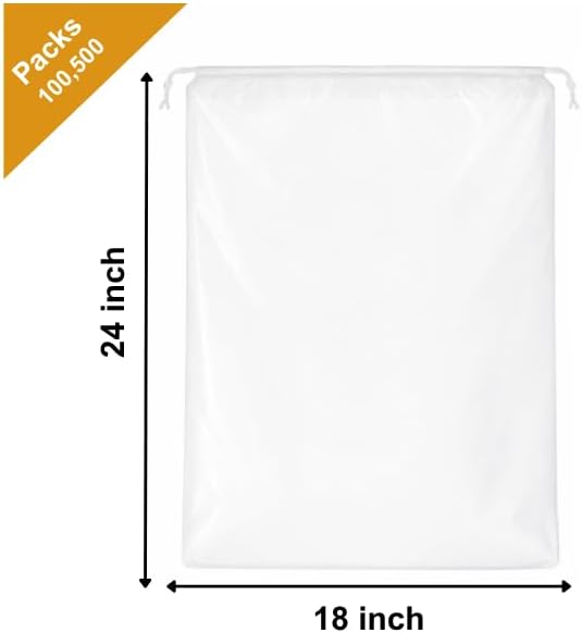 InfinitePack Large Transparent Shoe Bags for Travel, Portable Shoe Bags, Shoes Pouch Storage Organizer with Drawstring for Men & Women aClear Window Shoes Pouch with Rope