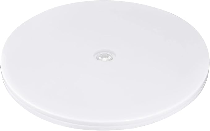 MECCANIXITY 9inch Rotating Swivel Stand with Steel Ball Bearings Lazy Susan Base Turntable for Kitchen Corner Cabinets, White