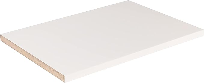 B&B HARDWARE Cabinet Shelves - Melamine 1/2'' Thick - Custom Organize Space with Stylish Cabinet Melamine Shelves - Perfect Solution for Home & Office - Cut to Size (4" Depth x 20 Inches Length)