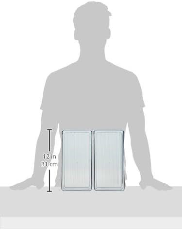 iDesign Linus Collection Organizer Bin, Set of 2, 5.25" x 11" x 3.5" | Recycled Plastic, Freezer and Refrigerator, Clear