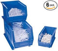 Akro-Mils Stackable Bin, 7 (in) High, PACK OF 6 BINS 8.25 in W x 7 in H x 10.75 in D