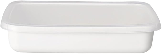 Nodahoro WRA-S White Series Storage Container, Rectangular Shallow Type, S, Seal Lid, Made in Japan