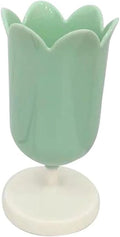 Plastic Tulip Pen Holder Cute Pens Cup for Desk Pen Brush Organizer Office Stationery Supplies Home Decor Desk Supplies Holders and Dispensers (Green)