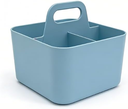 Stackable Portable Handheld Organiser,Multi-Purpose Desktop Divider Organiser Basket For Crafts Or School Supplies Desk,Office,Stationery Pencil Holder,Dorm Room (Small Size-Blue)