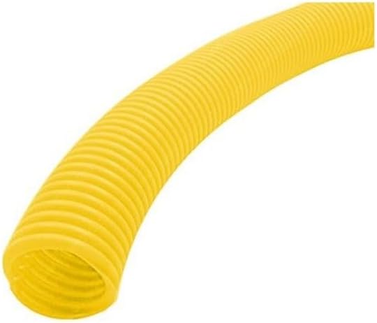 Electriduct Split Wire Loom Tubing Polyethylene Corrugated Flexible Conduit - 3/4" Nominal Size - 10 Feet - Yellow
