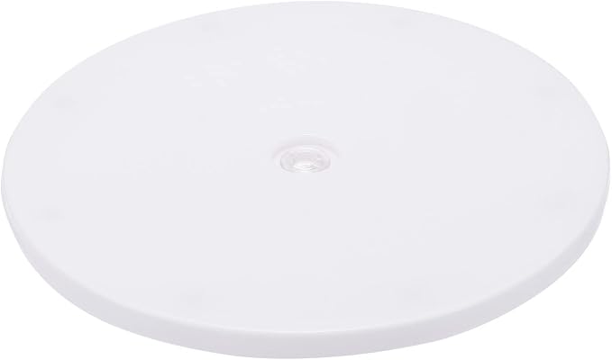 MECCANIXITY 8inch Rotating Swivel Stand with Steel Ball Bearings Lazy Susan Base Turntable for Kitchen Corner Cabinets, White