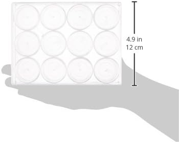 SE 12-in-1 Round Containers with Screw-On Lids Inside Storage Box, 1-1/2", Translucent - 8736DB