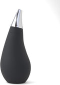 Kitchen Bathroom Counter top Squeezable Soap Dispensers Tear Drop Shape Bottle (Black, ~7oz)