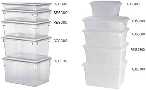 Rubbermaid Commercial Products Food Storage Box, 2 Gallon Capacity, White, for Restaurant/Kitchen/Cafeteria