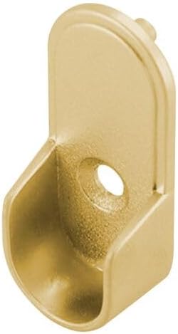 Closet Rod Kit - Oval Rod, 92 inch (2337mm) long with 6 end caps and center support. (Matte Brass)