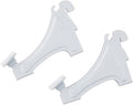 ClosetMaid ShelfTrack 2-Pack Shoe Shelf Brackets for Wire Shelving, Compatible with 12 in. Shelves, Add On Angle Shoe Storage, White Finish, 3 in.