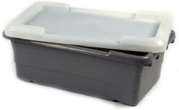 ULTRASOURCE Food Approved Bus Totes/Meat Lug (4 Totes and 4 Frosted Lids, White Edible)