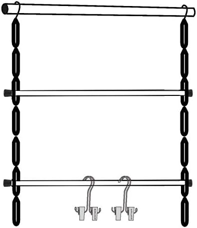 Deluxe 12-Pair Hanging Boot Storage - Double Decker Boot Caddy Includes 12 Boot Hangers (Boot Organizer, Boot Hanger, Boot Storage System) (Silver Rack System with 12 Boot Hangers)