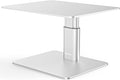BoYata Monitor Stand, Adjustable Height Metal Desktop Riser, Silver | Height-adjustable metal riser with open storage space underneath for monitors, laptops, iMacs, PCs and TVs