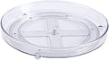 Lazy Susan Rotating Kitchen Turntable Food Storage Spinning Organizer Container for Countertop, Cabinet, Pantry, Fridge, Cupboard, Vanity, Office, Baking Supplies, Spices, Condiments - 10.5" Clear