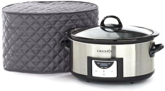 Covermates Keepsakes Slow Cooker Cover – Quilted Electric Appliance Protector for Kitchen Counter Storage – Dust & Stain Resistant – Washable Slip-On Design, Slate