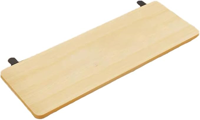 Desk Extender Tray, Punch-Free Clamp on 90° Foldable Keyboard Drawer Tray, Table Mount Armrest Shelf, Computer Elbow Arm Support (Wood Color, 19.7"*9.8"*0.5"/50cm*25cm*1.2cm)