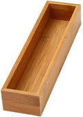 YBM Home Bamboo Drawer Organizer Storage Box for Kitchen Drawer, Junk Drawer, Office, Bedroom, Children Room, Craft, Sewing, and Bathroom, 6 Pack 3x12x2 inch