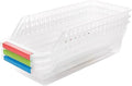 Plastic Storage Box for Refrigerator and Kitchen Organizer Bin with Ventilation, Sturdy Long-term Use, for Sauce Bottles and Drinks Storage in Fridge Drawer Random Color
