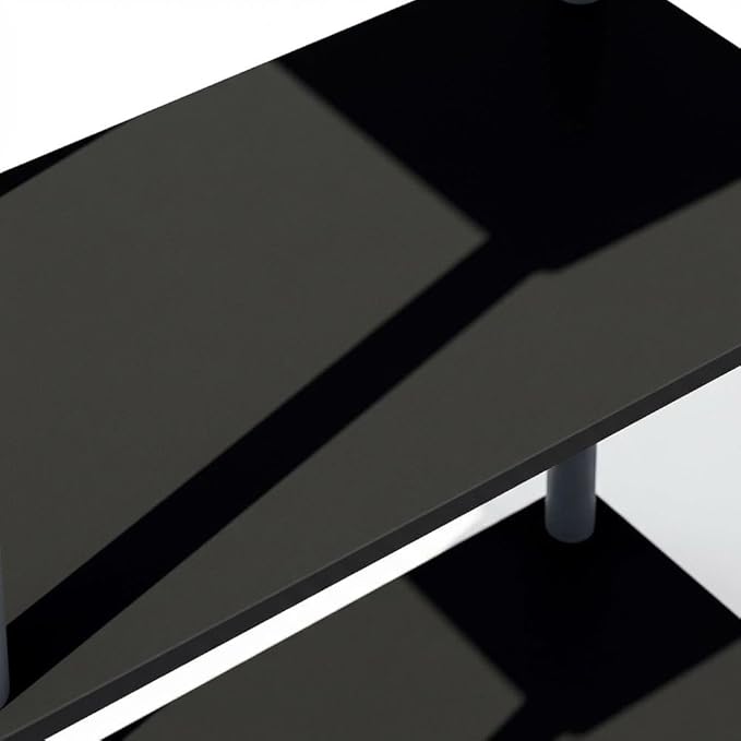 Furnifact Black Grey Bookcase with Sturdy Wood Construction, Modern Design, Easy Assembly, Suitable for Home or Office Storage
