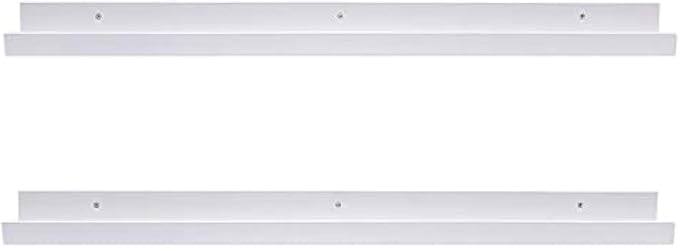 AZSKY 36 Inch Picture Ledge Shelf Floating Shelves Wall Mounted Set of 2 White