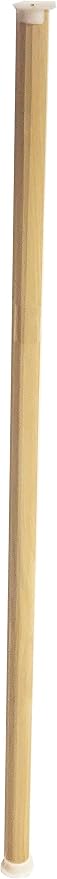 Closet Rod for Hanging Clothes, 6 FT Wood Closet Pole, 1-3/8" Thick Heavy Duty Closet Rod with Plastic Brackets & Screws, Natural Clothes Hanging Rod for Closet Organization, Made in USA