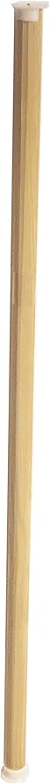 Closet Rod for Hanging Clothes, 4 FT Wood Closet Pole, 1-3/8" Thick Heavy Duty Closet Rod with Plastic Brackets & Screws, Natural Clothes Hanging Rod for Closet Organization, Made in USA