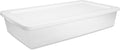 41 Quart Clear Plastic Under Bed Storage Bins with White Lids, Stackable Medium Containers for Closet, Bathroom Organizers and Storage