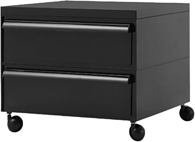 ELEFOCUS 5 Stackable Plastic Storage Bins, rotatable Storage cabinets and Drawers, Bedside Storage Units(Size:42x42x36cm(17x17x14inch),Color:Black)