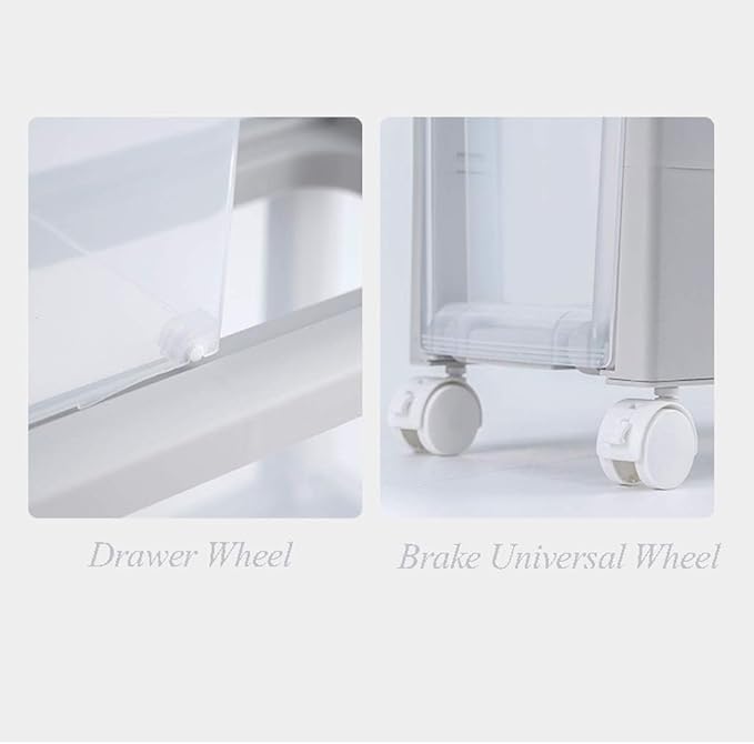 Storage Bins Sleeve Drawer Cabinet 20cm Wide Bathroom Refrigerator Sofa Bed Kitchen Slot Rack(3 layers)
