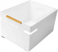 Pull Out Storage Basket,bedroom Closet Storage Racks,2-tier Stackable Storage Bins,20kg Weight Capacity,for Kitchen Bathroom Cabinets(White,43x32x25.5cm)