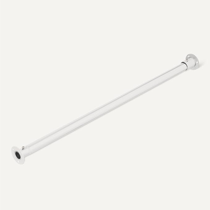 Amazon Basics Adjustable Length Clothes Hanging Rod, Chrome, 48" to 72"