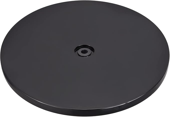 MECCANIXITY 8inch Rotating Swivel Stand with Steel Ball Bearings Lazy Susan Base Turntable for Kitchen Corner Cabinets, Black