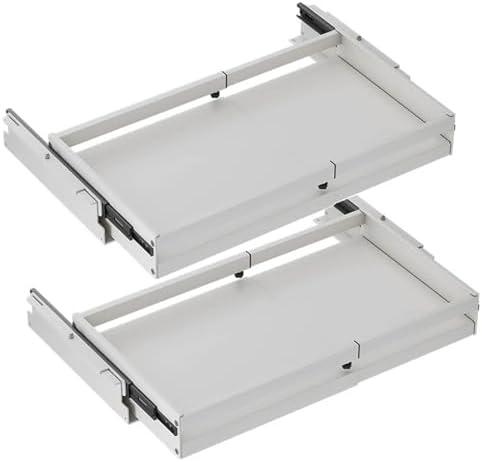 2 Pack Pull-Out Cabinet Organizer, Expandable Sliding Basket - Multi-Purpose Storage Solution for Kitchen, Pantry, Bathroom, Bedroom, Garage, Easy Access Shelf