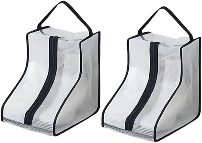 Portable 2 Pack Boots Storage,Short Boots Storage/Protector Bag | Black Portable waterproof storage bags are used for travel storage,under the bed,wardrobe,shoe cabinet and other home storage