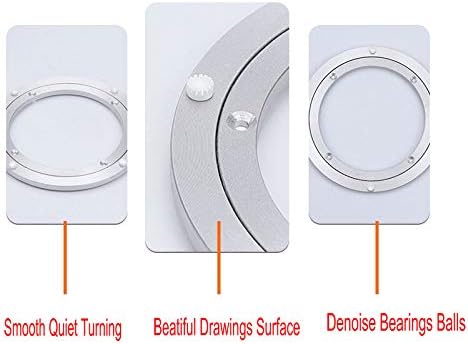 Aluminum Heavy Duty Lazy Susan Rotating Turntable Bearing Swivel Plate Hardware for Dining-Table (14 inch)