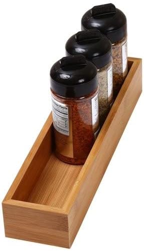 YBM Home Bamboo Drawer Organizer Storage Box for Kitchen Drawer, Junk Drawer, Office, Bedroom, Children Room, Craft, Sewing, and Bathroom, 1 Pack 3x9x2 inch