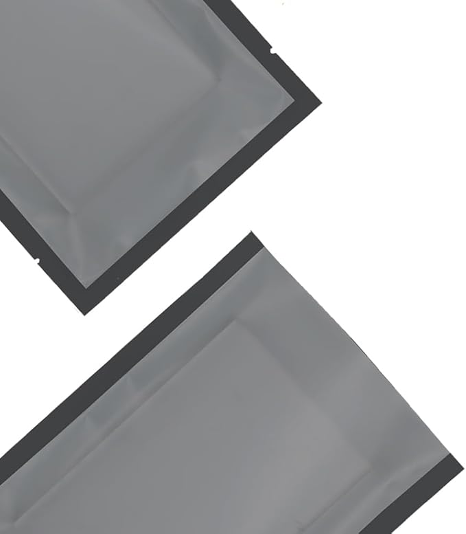 100PCS Customized Vacuum Heat Seal Bag,Open Top Packaging Bag with Clear Front,Single Color Printing for Logo/Text/QR Code (Black, 10 * 15CM/4.0"*6.0"-100PCS-One Color Print)