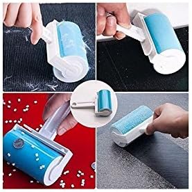 Reusable Lint Roller for Pet Hair – Washable Sticky Picker Set, 2-in-1 Portable & Standard Roller, Eco-Friendly No Refills, Removes Dog & Cat Fur from Clothes, Couch, Car (Blue) | Washable Sticky Picker Set for Pet Hair, Portable, Standard Roller, Eco-...