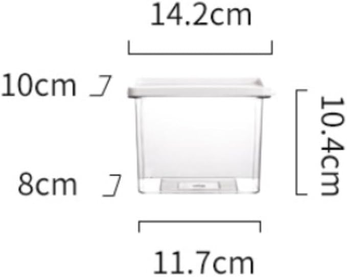 Food Storage Container Refrigerator Fresh-Keeping Storage Box Sealed Frozen Box Storage Household Portable Sub-Package Box Kitchen Refrigerator Food Organizer (Color : Clear, Size : E)